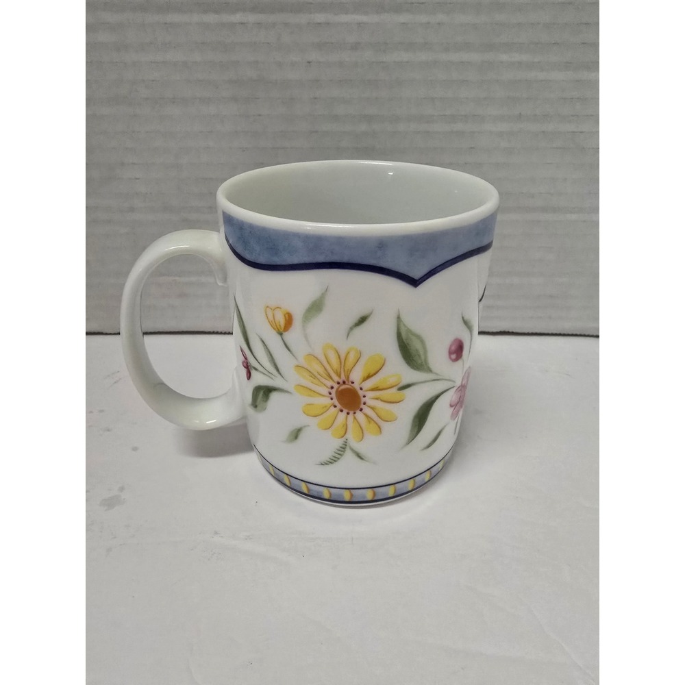 Vintage Coventry Genevieve Fine Porcelain Coffee Mug Floral PTS Discontinued